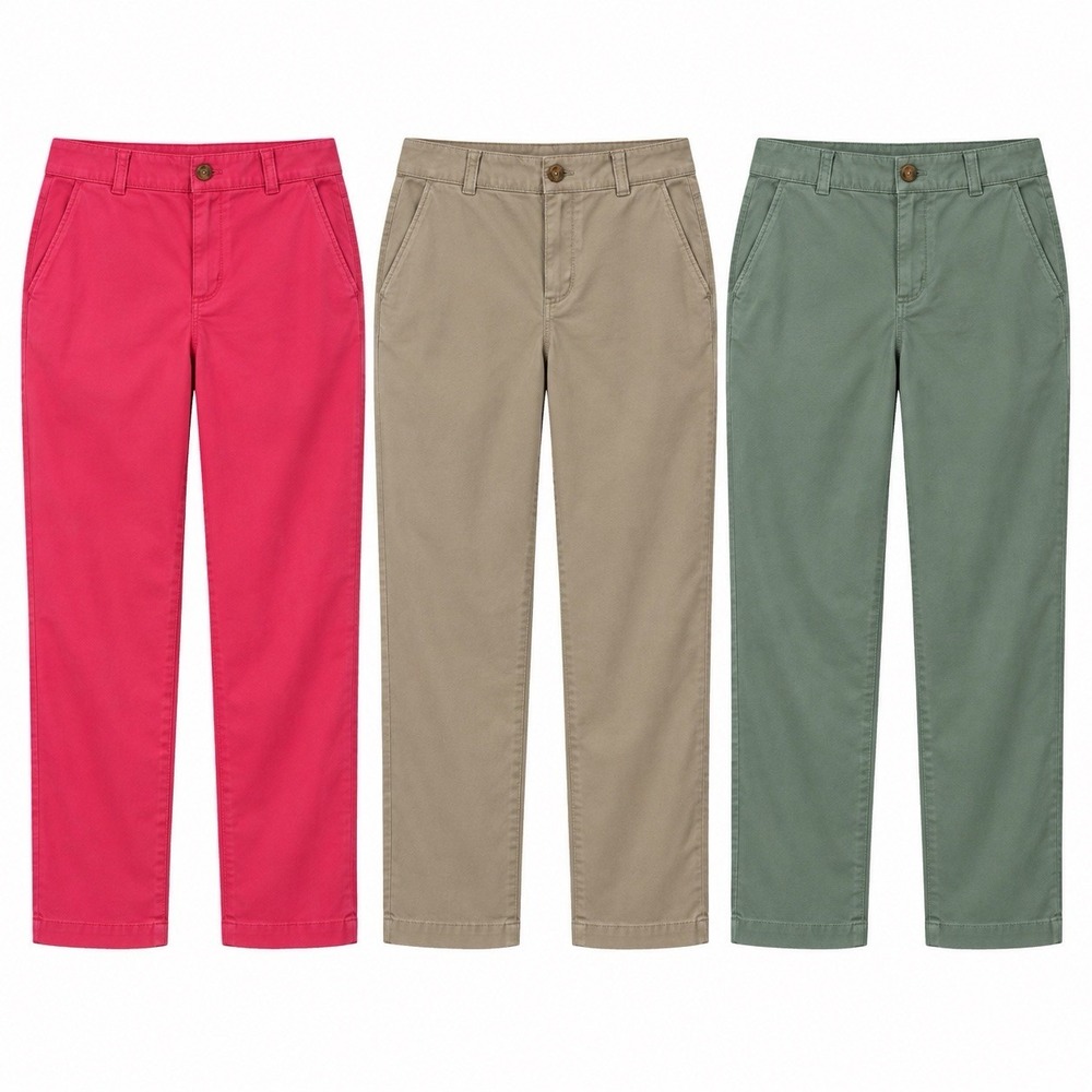 Talbots Super Soft Chino Weekend Pant Plus 18W Lot Of 3 Olive Khaki Fushia NWT